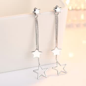 艾墨菲耳钉925银耳饰女款韩版长耳环耳坠2020年新款潮气质银饰