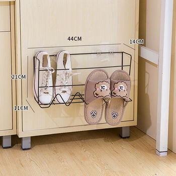 兰俊达酷诺菲铁艺壁挂式鞋架鞋子宿舍学生收纳架简易家用免安装拖鞋置