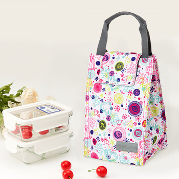 SUISSEWIN午餐袋 保温保险手提袋 简约防泼水加厚铝箔保温保冷保鲜午餐公司便当袋 SN2009K 颜色随机