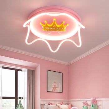 英格照明北欧温馨浪漫主卧室创意皇冠灯具现代简约公主女孩房间儿童吸