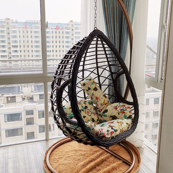 紫叶阳台吊椅室内秋千网红吊篮椅客厅掉椅卧室懒人家用摇椅单人摇篮椅