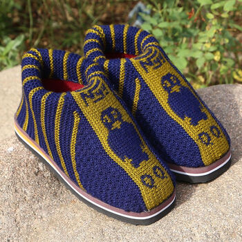 毛线鞋手工编织鞋成品鞋加厚棉鞋手工针织毛线棉鞋秋冬季居家保暖棉鞋