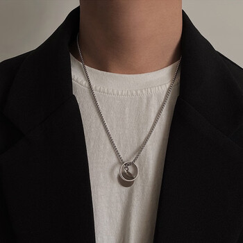 宝米瑞[刻字]钛钢项链男潮嘻哈男生吊坠个性百搭不掉色学生项链衣服