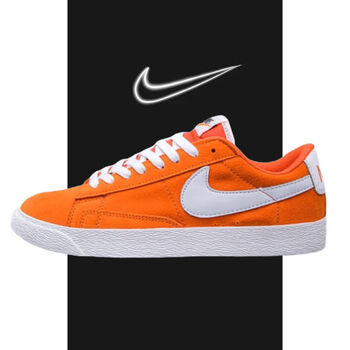 sb blazer开拓者低帮板鞋学生校园鞋耐磨透气男女运nike 橘黄(实拍)