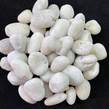 50斤白色抛光鹅卵石庭院花园铺路铺地大小石头户外阳台造景雨花石50斤