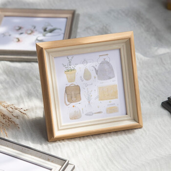 简约北欧ins正方形小相框摆台6寸7寸8寸卧室客厅婚纱照片框相片像相册