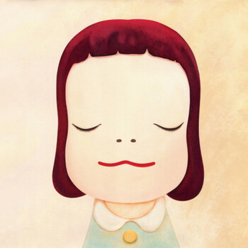 梦游娃娃清新卡通客厅挂画卧室床头壁画走道无框装饰画 01 70*70