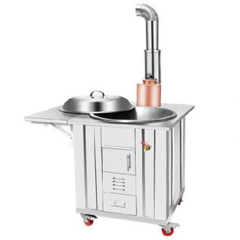 不锈钢移动野炊炉庭院灶台室内可以烧柴火锅灶农村柴火灶家用老