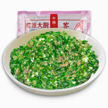 新雅大廚 鮮肉薺菜餡500g 速凍半成品 餃子餛飩包子餡料 方便速食