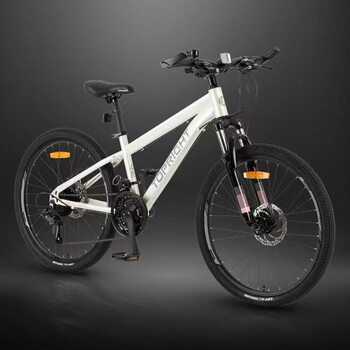 儿童山地自行车22寸24寸铝合金男女学生车变速越野赛车 星辉白色 24寸