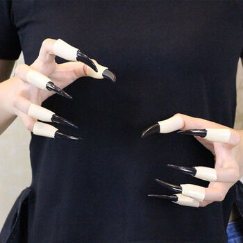 万圣节用品舞会装扮巫婆吸血鬼指甲道具恐怖僵尸儿童玩具假手指套