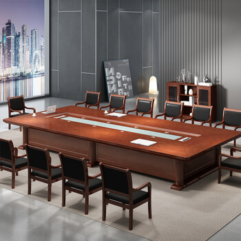 卡庭森 长条会议桌长桌 商务大型会议台桌子 洽谈桌椅组合 4.0*1.5*0.