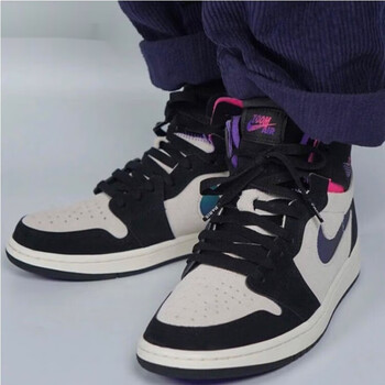 air jordan 1 aj1 zoom 黑白紫 大巴黎篮球鞋 db3610 105 db3610 db