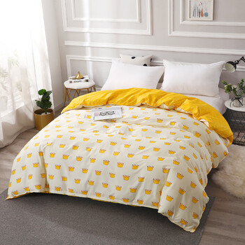 床上用品双人植物羊绒被子套非纯棉皇冠适合被芯220x240cm单件被套