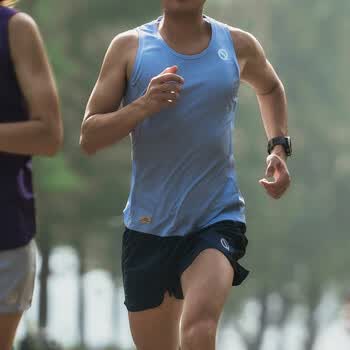 qinkung轻功 马拉松背心训练跑步背心透气速干 男款(合身版型) 麦那蓝