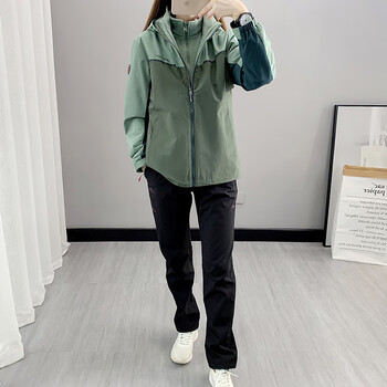 wnhc冲锋衣女三合一冬季户外可拆卸加绒加厚软壳2022新款防风外套 女
