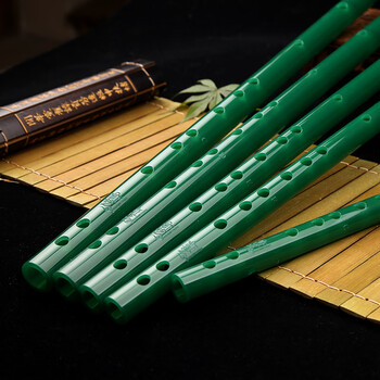 古风有机玉笛子仿翡翠绿专业演奏初学入门成人横笛儿童精制短笛乐器有