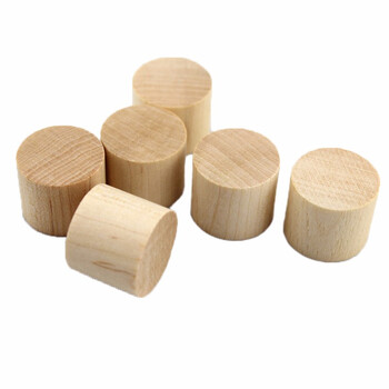 千水星1916mm圆木柱小木块创意圆形木墩diy桦木圆柱体建筑模型材料20