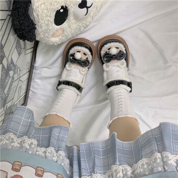 敬郁jingyu熊熊洛丽塔小皮鞋lolita制服鞋百搭大头鞋蝴蝶结学生鞋lo