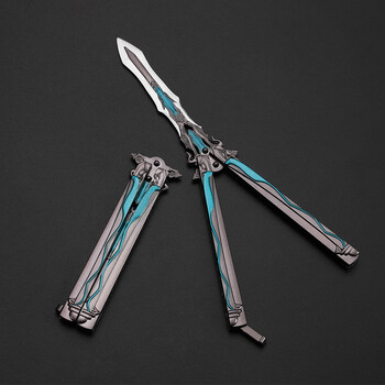 利苏淳未玩具儿童蝴蝶小刀练习刺客伍六七斗罗大陆魔刀千刃安全 桔