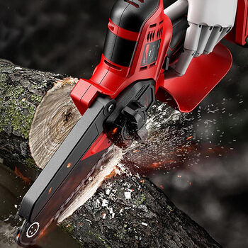 充电式锂电单手电锯家用小型手持锯电动链锯柴户外砍树伐锯木神器wj
