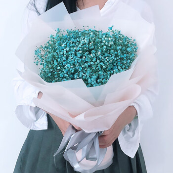 抖音同款满天星天然干花大小花束送男女朋友生日礼物速递同城b043蓝色