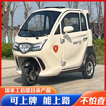 憨果熊雅迪国标高端可上牌电动三轮车成人家用接送孩子全封闭电瓶代步
