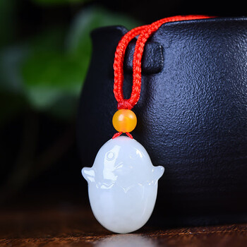 和田玉吉祥小鸡规格19x23mm带证书含重量