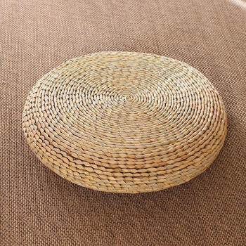 田园坐垫草编蒲团垫坐垫草编加厚打坐拜佛坐垫瑜伽圆垫榻榻米坐垫蒲草