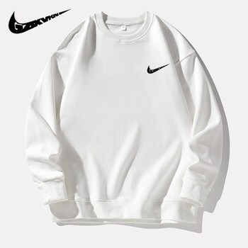 aonikeer棉卫衣男士2023秋季新款简约港风大码长袖打底衫宽松上衣nike