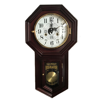 钟复古机械挂钟老式发条钟表客厅怀旧墙壁挂钟摇摆钟八卦表盘其他