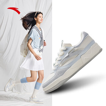 安踏c37科技板鞋女鞋夏季厚底增高舒适情侣耐磨运动鞋休闲鞋