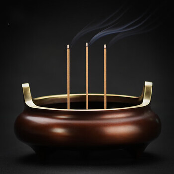 奢茨纯铜香炉家用室内焚香炉供奉线香炉供佛檀香炉寺庙烧香炉创意摆件