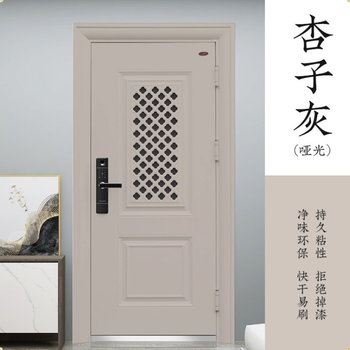 木门漆改色大门专用油漆门改色翻新漆银色自喷杏子灰哑光带工具1000g