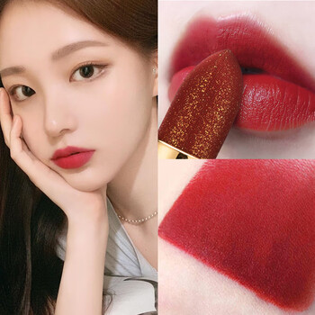 李佳琦平价保湿不易脱色哑光口红唇膏女学生款不易沾杯少女正红色s06