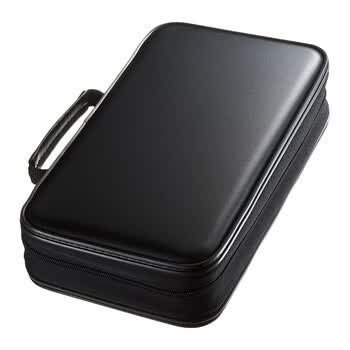 适用蓝光包dvd光盘收纳盒dj碟包光碟包大容量抗震硬壳粉色56片黑色96