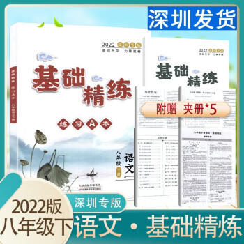 2022深圳专版基础精练8八年级下册语文部编人教版基础升华力攀高峰同步深圳市初二8八年级下册语文书课本专项强化训练册阅读知识练习一遍过基础精