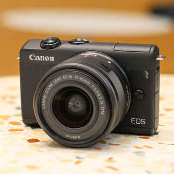 canon/佳能eos m200入门级女微单反m100 数码高清旅游相机m50二代蓝朗