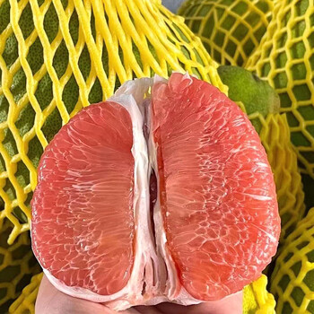 白衣鲜人 正宗泰国红宝石青柚4个装中果 进口青皮红心柚子新鲜当季