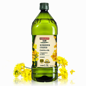 品利（MUELOLIVA）低芥酸菜籽油（芥花籽油） 1.5L 西班牙原装进口家庭烹饪食用油非转基因