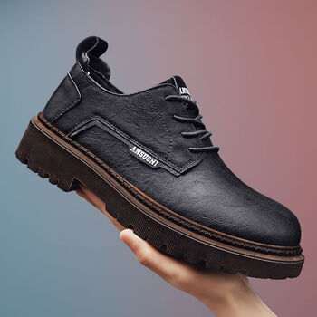 坦博顿意尔康旗下皮鞋男士休闲秋季英伦潮鞋厚底耐磨商