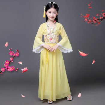 艺林儿童古装仙女裙装公主贵妃改良襦裙小女孩影楼写真古筝表演出汉服