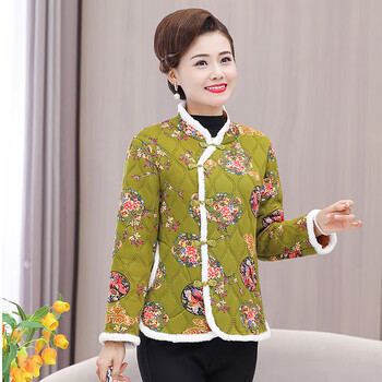 稼昀唐装小棉袄修身红色小个子秋冬装小棉衣薄款盘扣复古中式女士外套