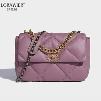 lorawier罗拉威轻奢品牌女士包包奢侈品女包新款秋冬季烟熏玫瑰菱格