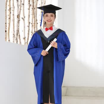 硕士服礼服理科文科工科硕士学位服大学生毕业照学士服硕士帽 (硕士服