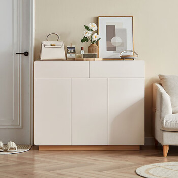 林氏家居简约原木色入户鞋柜家用门口靠墙2023新款林氏木业uv1n