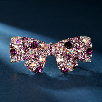 卡玛伦品牌发夹后脑勺蝴蝶结发饰弹簧横夹高端水钻发卡女成人妈妈夹