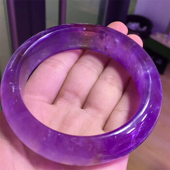 骥祥天然紫水晶手镯紫黄晶手镯紫晶女士手镯内径56mm