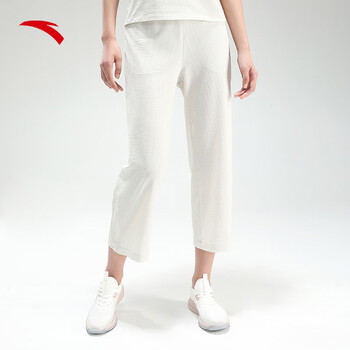 安踏冰丝裤丨薄款针织运动裤女夏季修身百搭九分裤女裤162337335