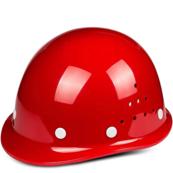 工地加厚防砸 建筑施工防护头盔 劳保安全帽透气印字 单位:顶  红色